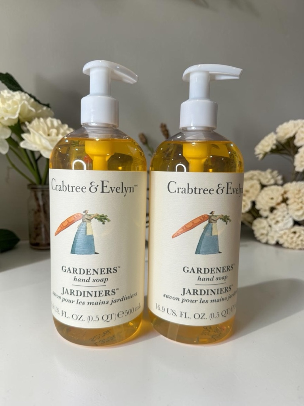 Crabtree & Evelyn Gardeners Hand Soap Set | 16.9oz x2 Cult Favorite